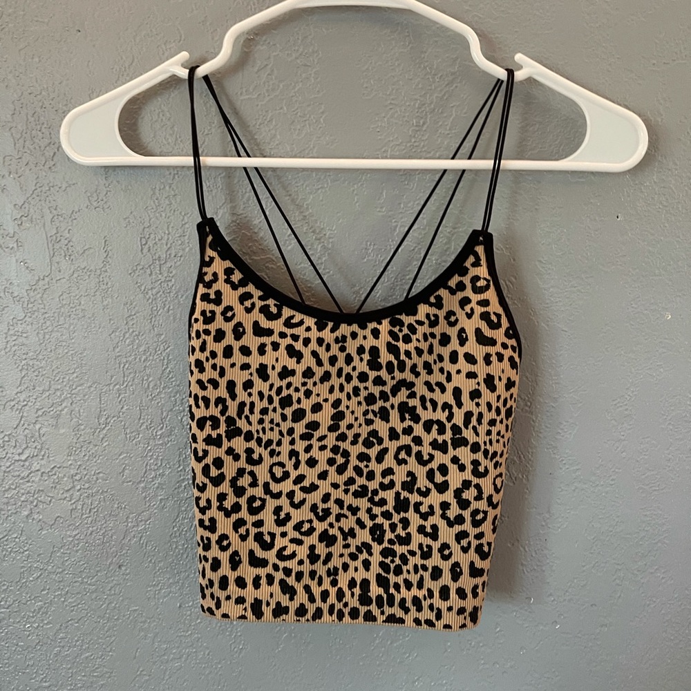 Cheetah print crop top
